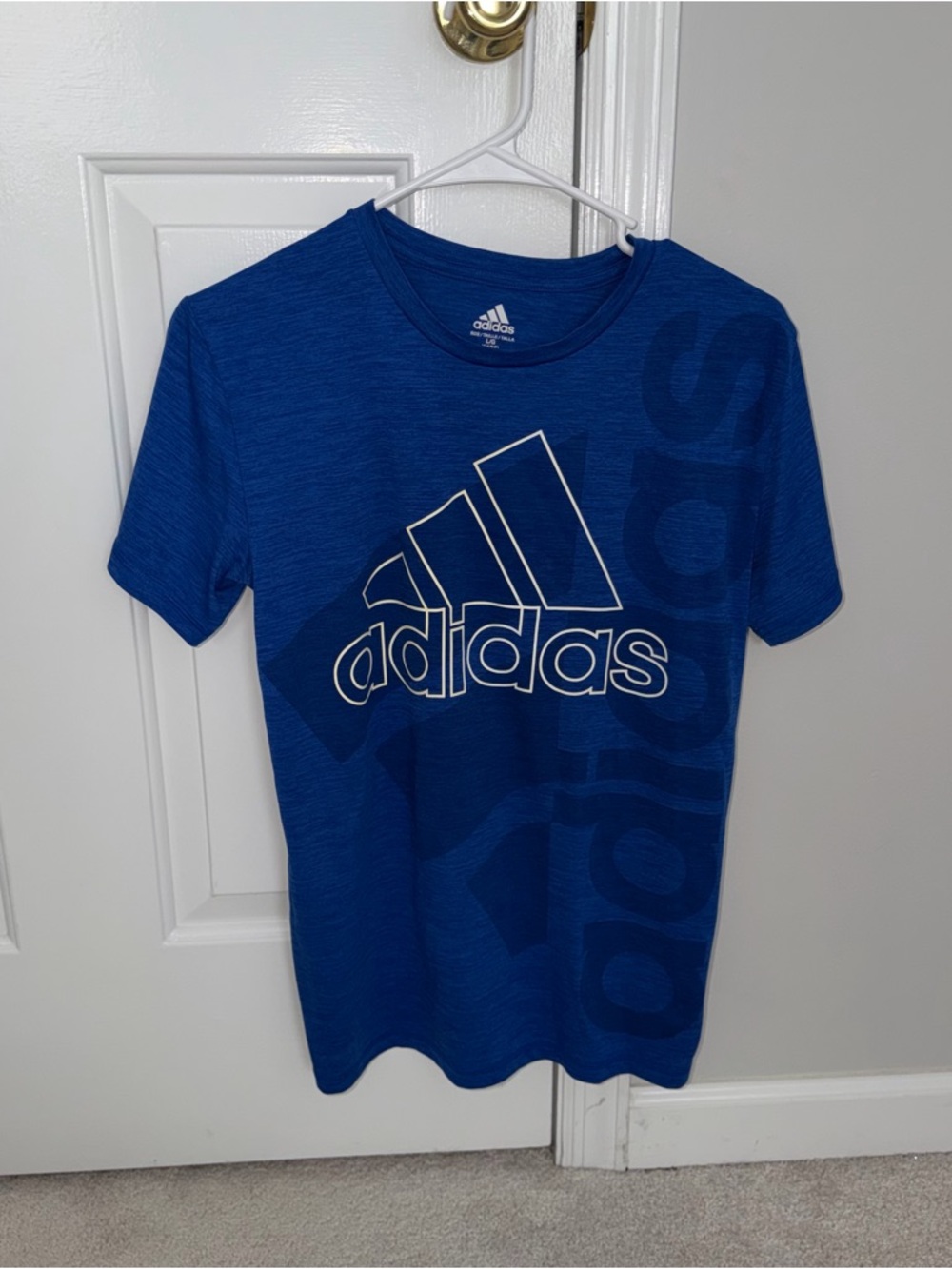 414b adidas Royal Blue Logo Short Sleeve Tee